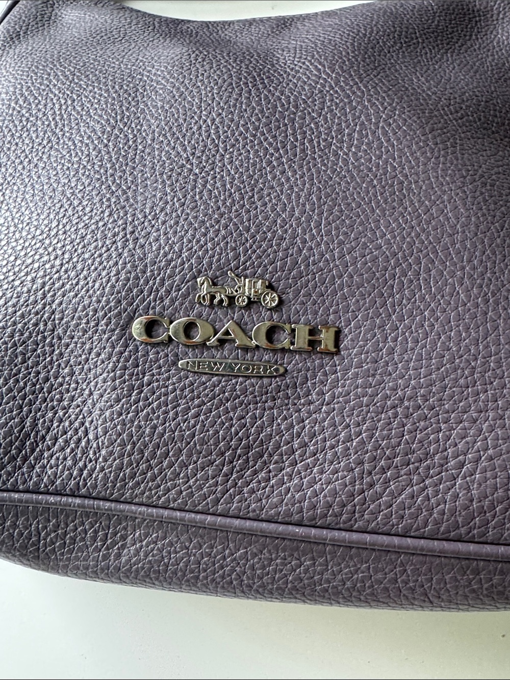 Coach Lavender Purple Leather Ellie File Crossbody Shoulder Bag Silver Hardware - Picture 2 of 15